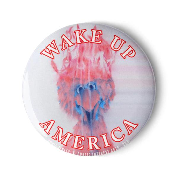 "Wake Up America / Flaming Muppet" Set of Pins