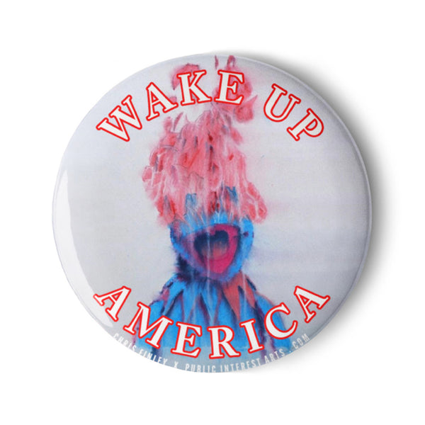 "Wake Up America / Flaming Muppet" Set of Pins