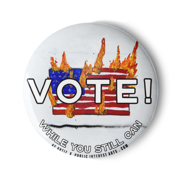 "Vote While You Still Can" Set of Pins